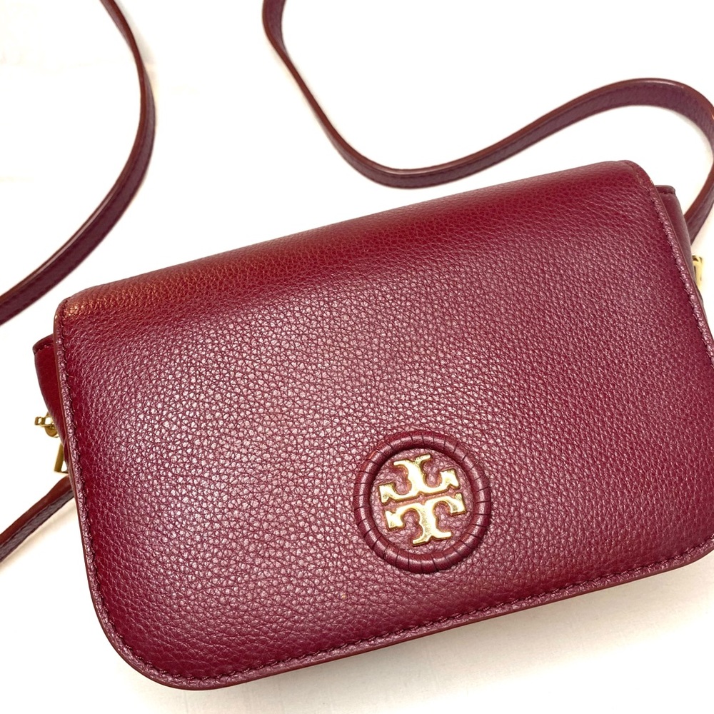 Tory Burch Burgundy Mini Crossbody Bag